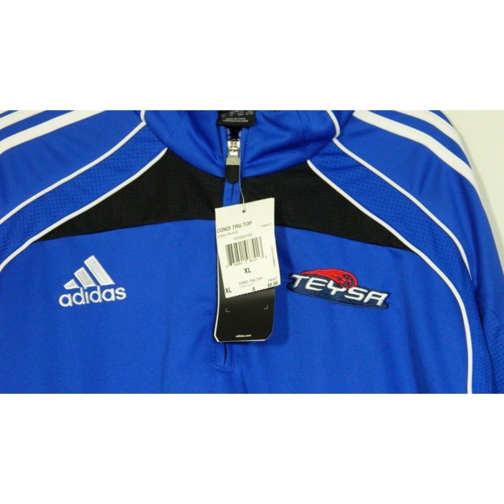 NWT Adidas  Lightweight 1/4 Zip Jacket Colbolt  Blue /Black Mens Size XL
